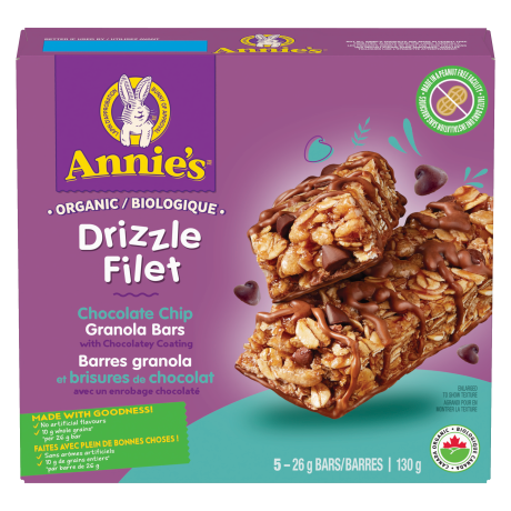 Annie's - Granola Bars - Drizzle Chocolate Chip, 5 Count