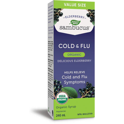Nature's Way - Organic Sambucus Cold and Flu Care Syrup, 240 mL