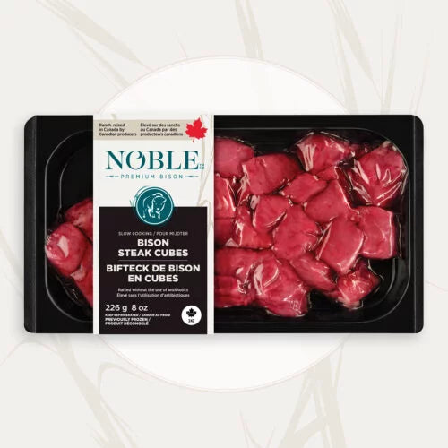 Noble Bison - Bison - Steak Cubes, 226 g