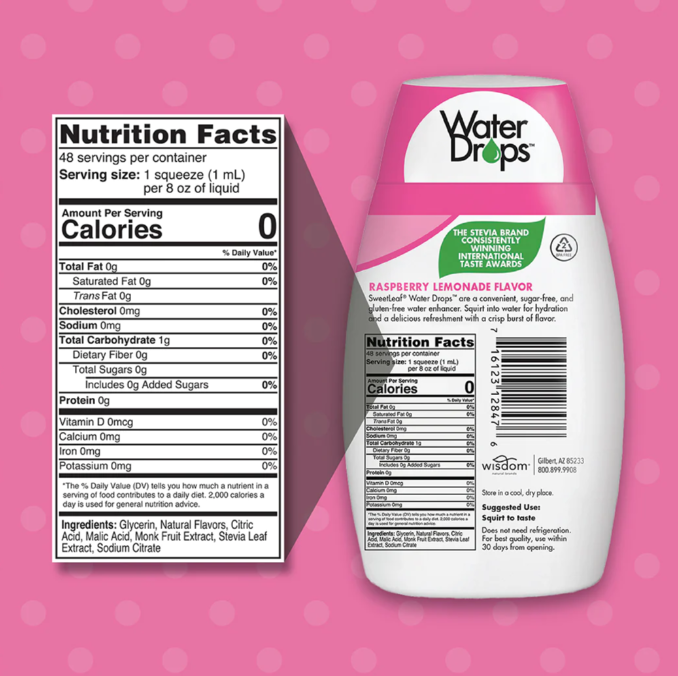 Sweet Leaf - Water Enhancer - Raspberry Lemonade, 48 mL