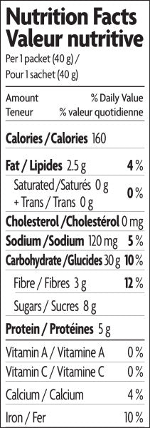 Nature's Path - Oatmeal, Blueberry Cinnamon Flax, 8x40 g