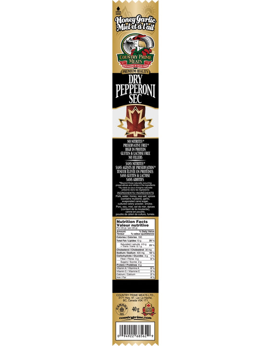 Country Prime Meats - Pepperoni Stick Honey Garlic, 40 g
