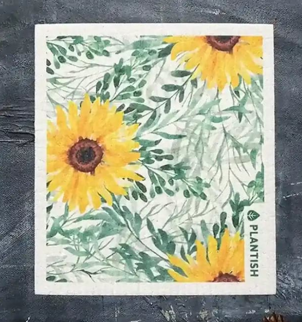 Plantish - Swedish Dish Cloth - Sunflowers, Each