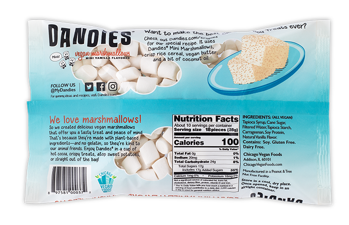 Dandies - Vegan Mini Marshmallows - Vanilla Flavoured, 283 g