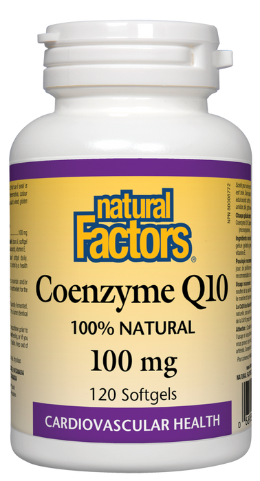 Natural Factors - Co Q-10 100mg / E, 120 softgels