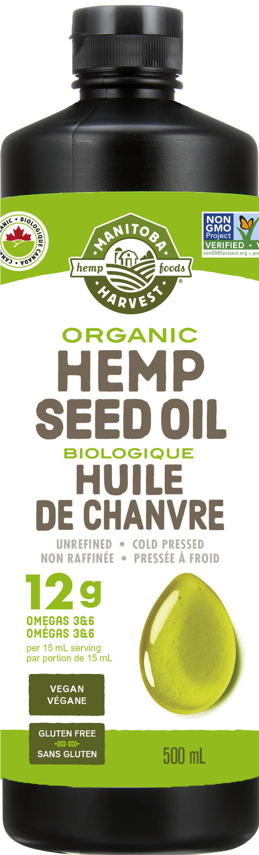 Manitoba Harvest - Organic Hemp Seed Oil, 500ml