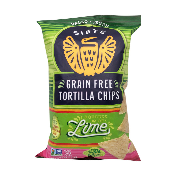 Siete - Grain Free Tortilla Chips, Lime, 142g