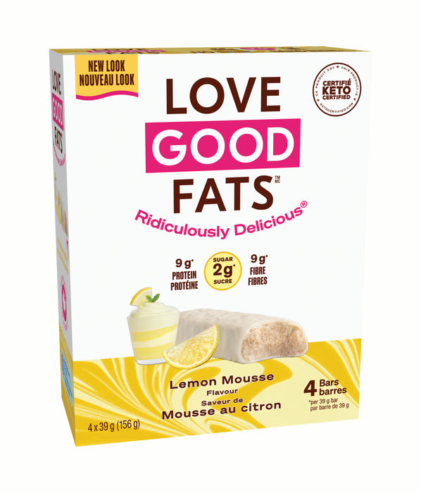 Love Good Fats - Lemon Mousse Bar, 4 x 39 g