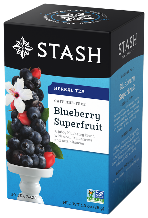 Stash - Blueberry Superfruit Herbal Tea - 20 bags