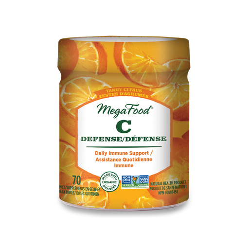 Mega Food - Vitamin C Defense, Tangy Citrus Gummies, 70 count