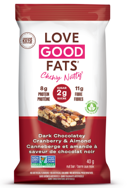 Love Good Fats - Chewy Nutty Dark Chocolatey Cranberry & Almond, 40g
