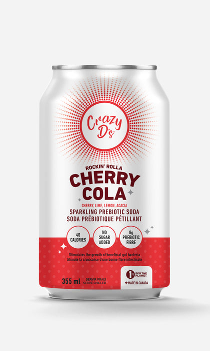 Crazy D's Sparkling Prebiotic - Rockin' Rolla Cherry Cola, 355ml