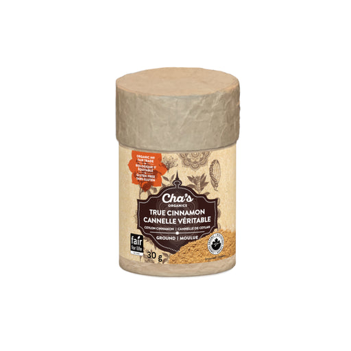 Cha's Organics - Organic Ground Cinnamon, 30g