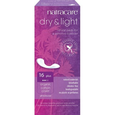 Natracare - Dry & Light Pads Plus Bladder Control, 16pads