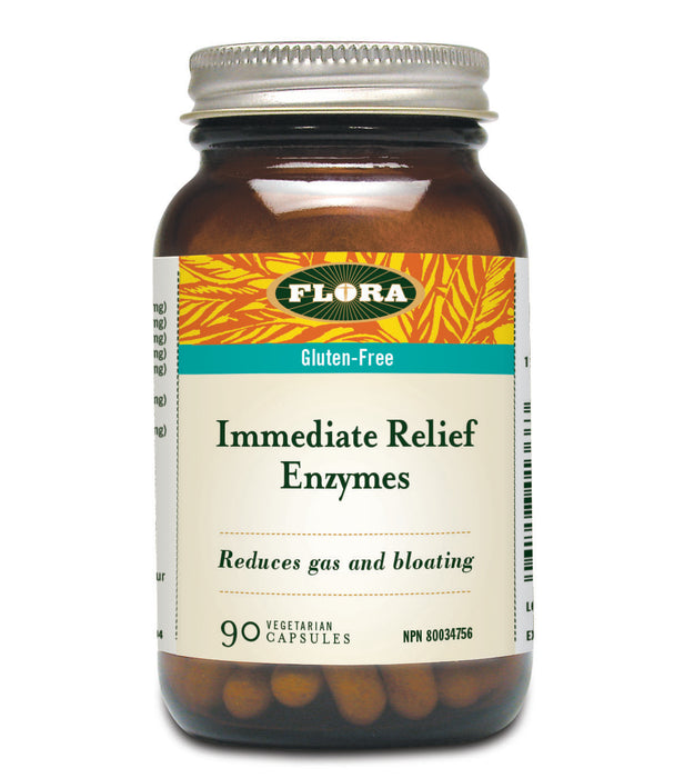 Flora - Immediate Relief Enzymes, 90 Caps
