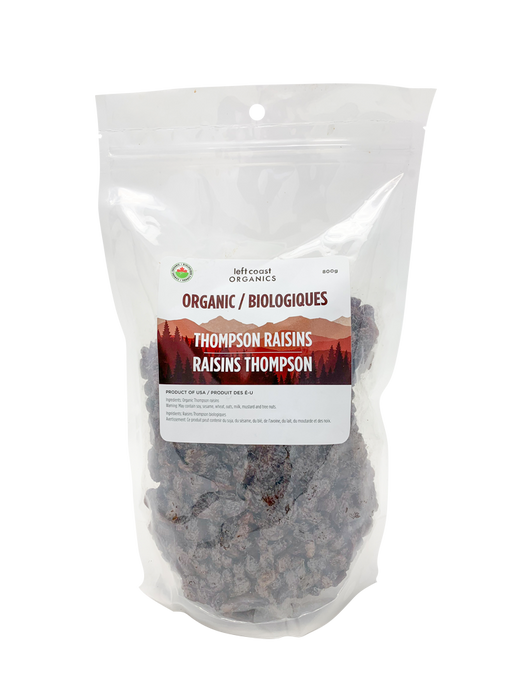Left Coast Organics - Organic California Thompson Raisins, 800g
