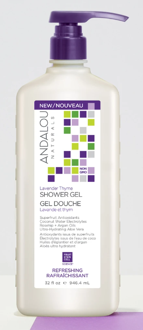 Andalou Naturals - Lavender Thyme Shower Gel, 946ml