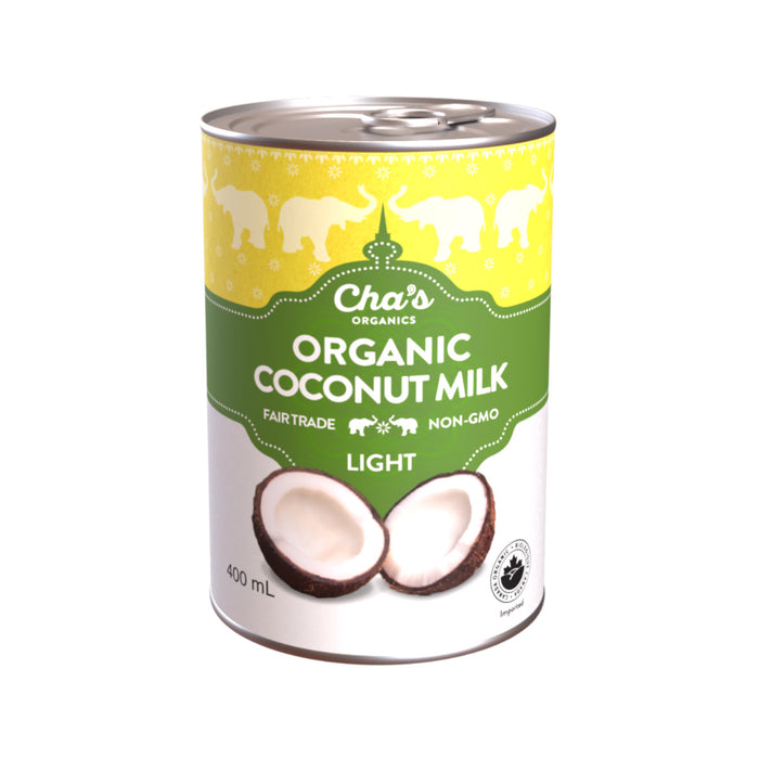 Cha's Organics - Organic Light Coconut Milk, 400ml