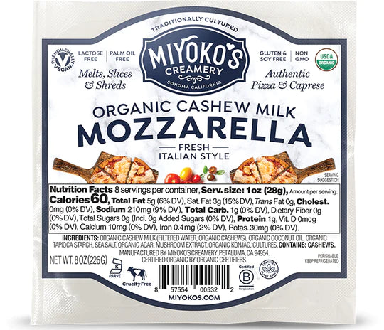 Miyoko's Creamery - Vegan Mozzarella, 227g