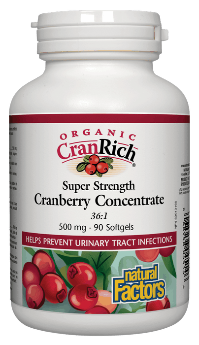 Natural Factors - Organic Cranrich Super Strength 500mg, 90softgels