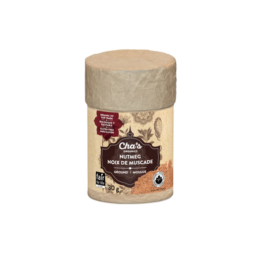 Cha's Organics - Organic Ground Nutmeg, 30g
