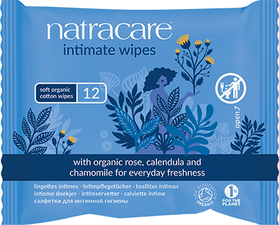 Natracare - Organic Cotton Wipes, 12 wipes