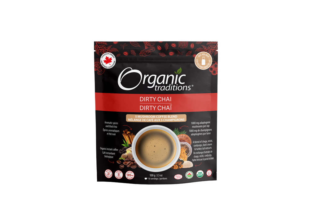 Organic Traditions - Functional Coffee, Dirty Chai, 100g