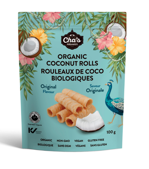 Cha's Organics- Original Coconut Rolls, 100g
