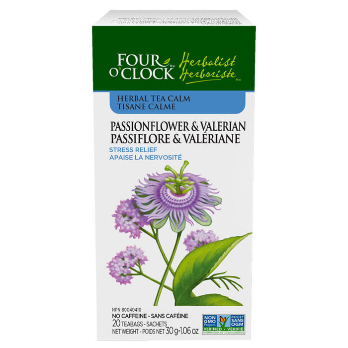Four O'Clock - Herbal Tea, Passion Flower & Valerian, 20 bags