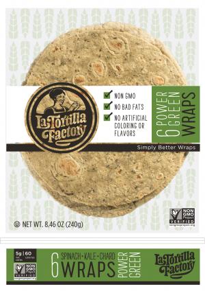 La Tortilla Factory - Power Greens Wrap, 240g