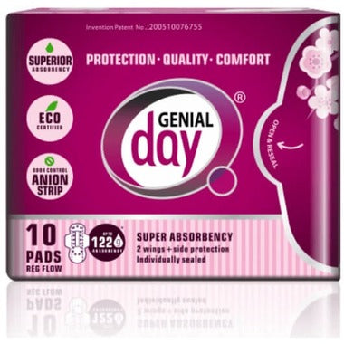 Genial Day - Regular Flow Pads, 10pack