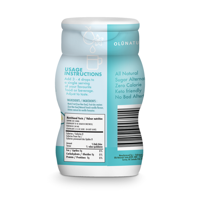 SweetMonk - Liquid Monk Fruit, French Vanilla, 50ml