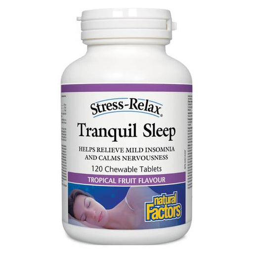 Natural Factors - Stress Relax, Tranquil Sleep, Tropical Fruit, 120 chews