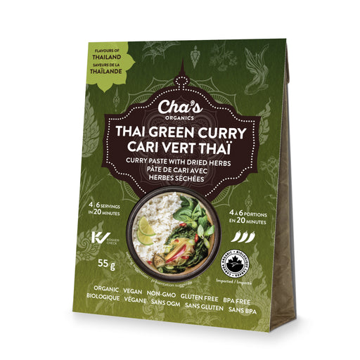 Cha's Organics - Organic Thai Curry Paste, Green, 55g