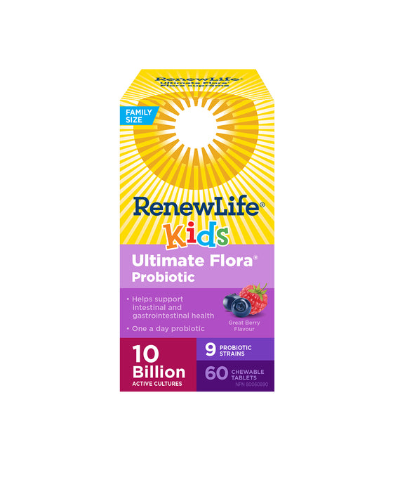Renew Life - Ultimate Flora Kids Probiotic, 60 Chews