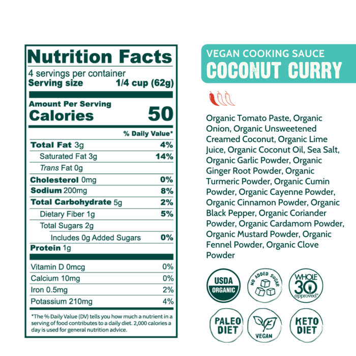 Good Food For Good - Cooking Sauce, Coconut Curry, 250 ml