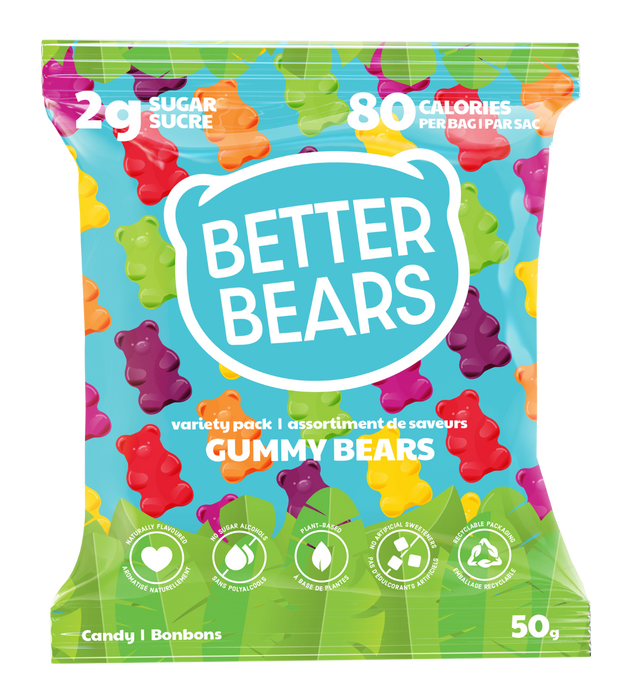 Better Bears - Vegan Gummy Bears, Variety Pack, 50g