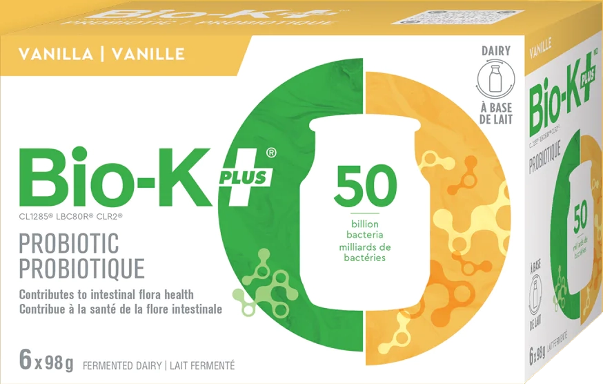 Bio-K Plus - Vanilla Probiotic Dairy Drink, (6 Pack)