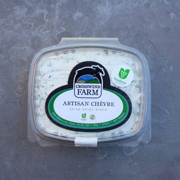 Crosswind Farm - Chevre Chive & Onion Goat Cheese Spread, 250g