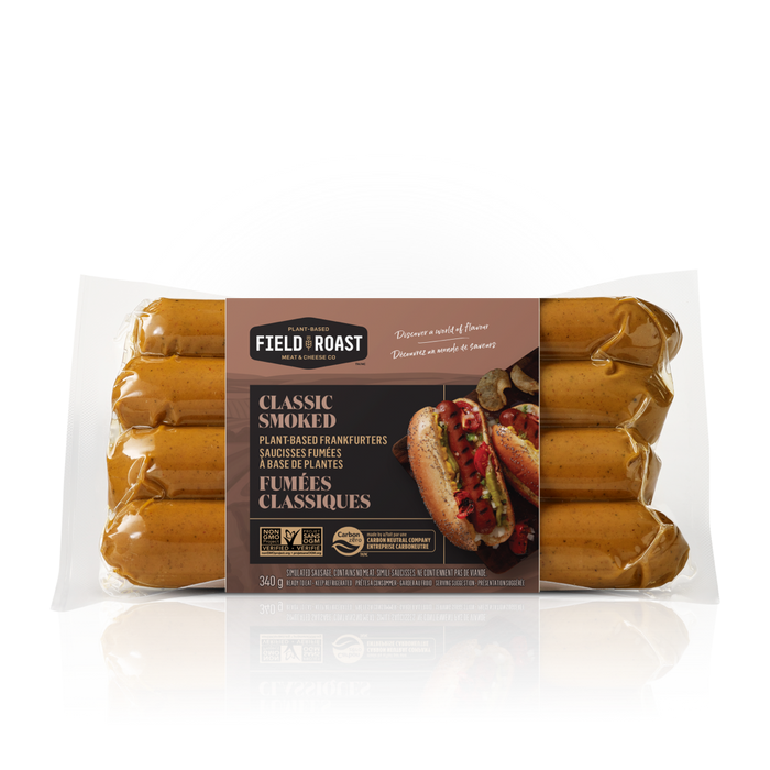 Field Roast - Classic Smoked Plant Based Frankfurters, 340g