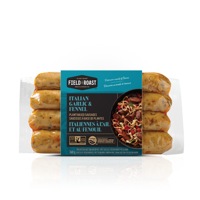 Field Roast - Italian Garlic & Fennel Plant-Based Sausages, 368g