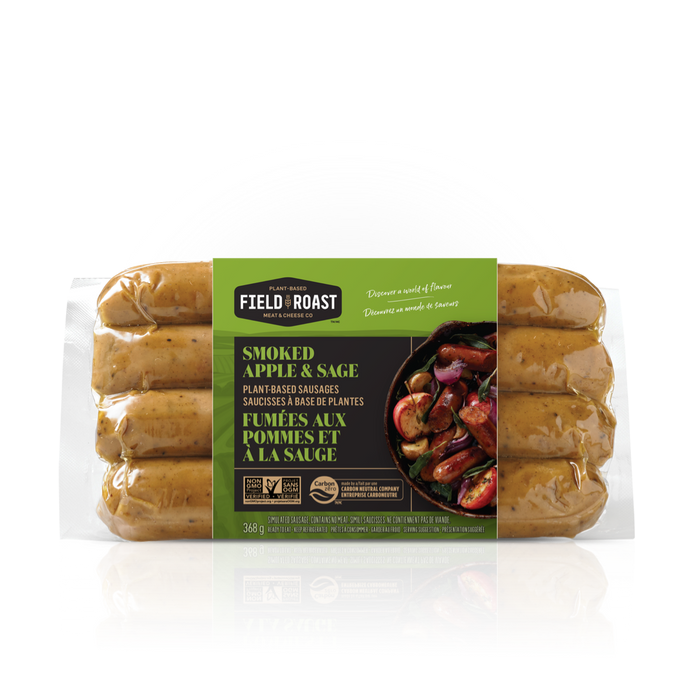 Field Roast - Smoked Apple & Sage Plant-Based Sausages, 368g