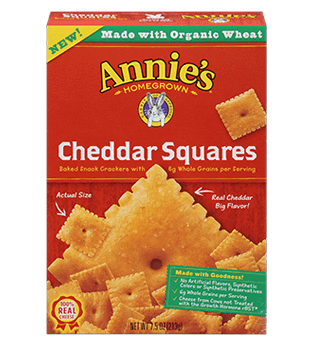 Annie's - Cheddar Squares Crackers, 213G