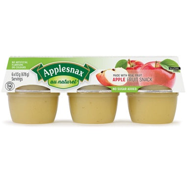 Applesnax - Unsweetened Applesauce, 6X113G