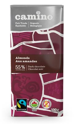 Camino - Almonds Chocolate Bar, 100g