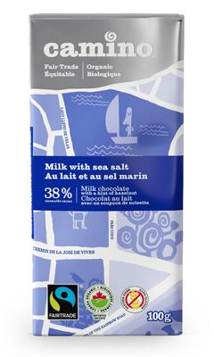 Camino - Milk With Sea Salt Chocolate Bar, 100g