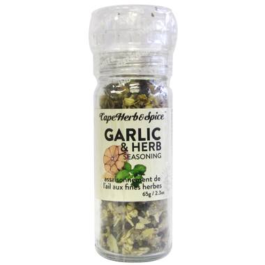 Cape Herb & Spice Company - Garlic & Herb Seasoning Grinder, 65G