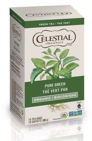 Celestial Seasonings - Organic Pure Green Tea, 18 TEA BAGS