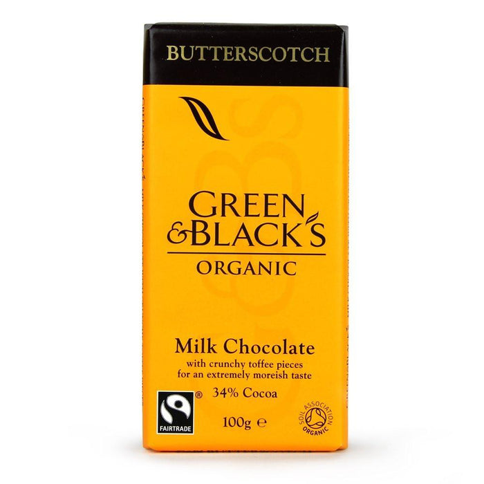 Green & Black's Organic - Organic Butterscotch Milk Chocolate, 100g