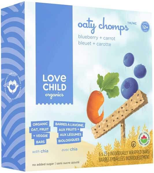 Love Child - Oaty Chomps Blueberry & Carrot, 6 x 23g